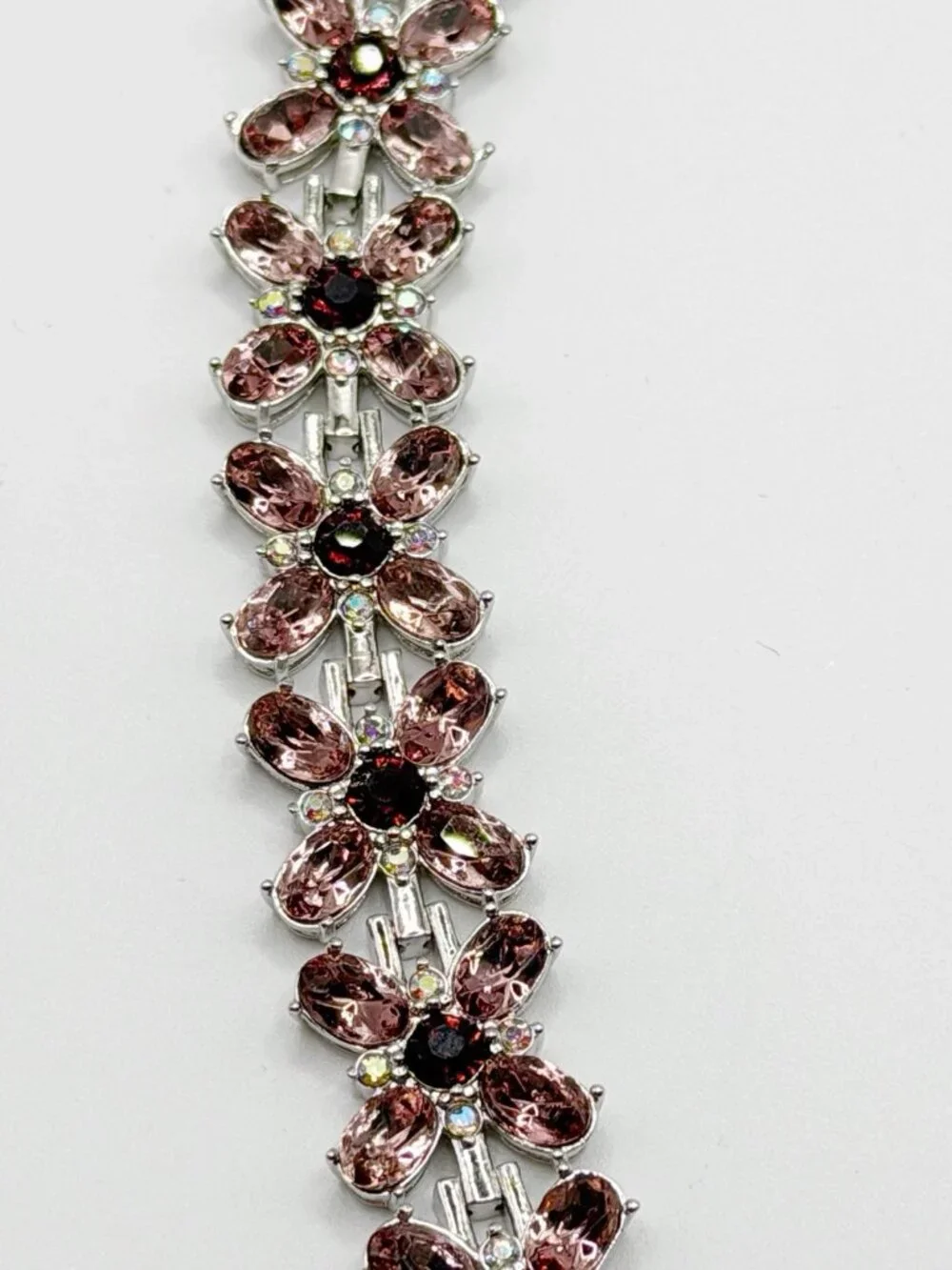 Danbury Mint‎ Cherry Blossom Crystal Bracelet 7.5”